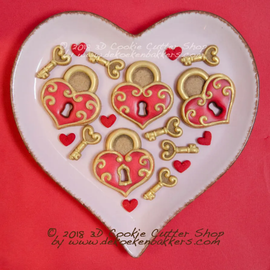 Love Lock & Key Cookie Cutter Set