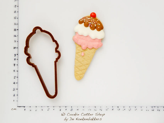 Ice Cream Cone Cookie Cutter | Biscuit - Fondant - Clay Cutter
