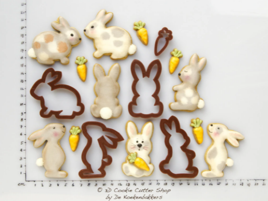 Bunny Cookie Cutter Set | Biscuit - Fondant - Clay Cutters