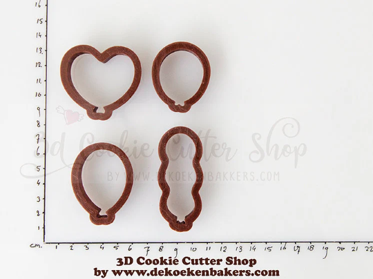 Balloons Mini Cookie Cutter Set | Biscuit - Fondant - Clay Cutters