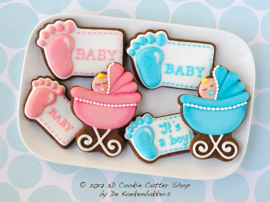 Baby Cradle / Carriage Cookie Cutter – 3D Cookie Cutter Shop