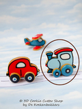 2D TRAIN Cookie Cutter Set | Fondant Cutters | Clay Cutters