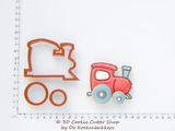 2D TRAIN Cookie Cutter Set | Fondant Cutters | Clay Cutters
