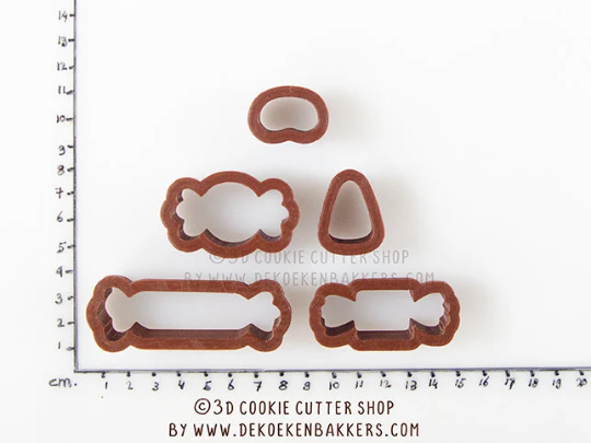 Candy shaped cookie shop cutters