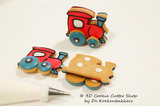2D TRAIN Cookie Cutter Set | Fondant Cutters | Clay Cutters