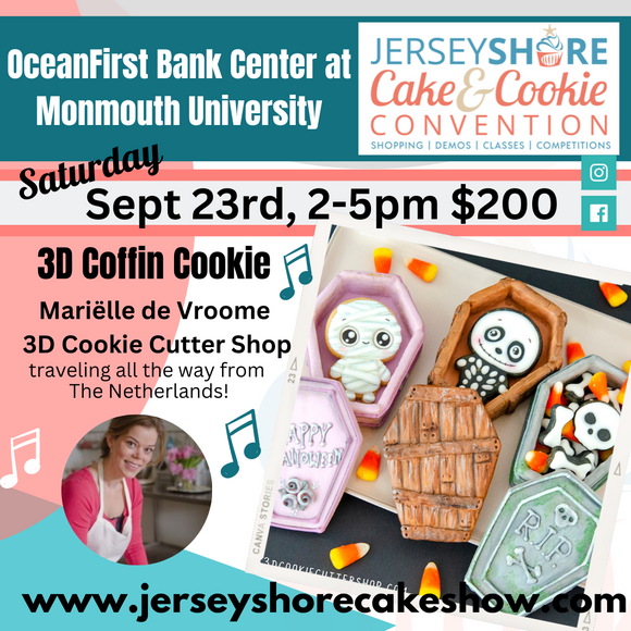 3D Coffin Cookie Class | Jersey Shore Cake and Cookie Convention USA | Sept 23 2023, 2-5pm