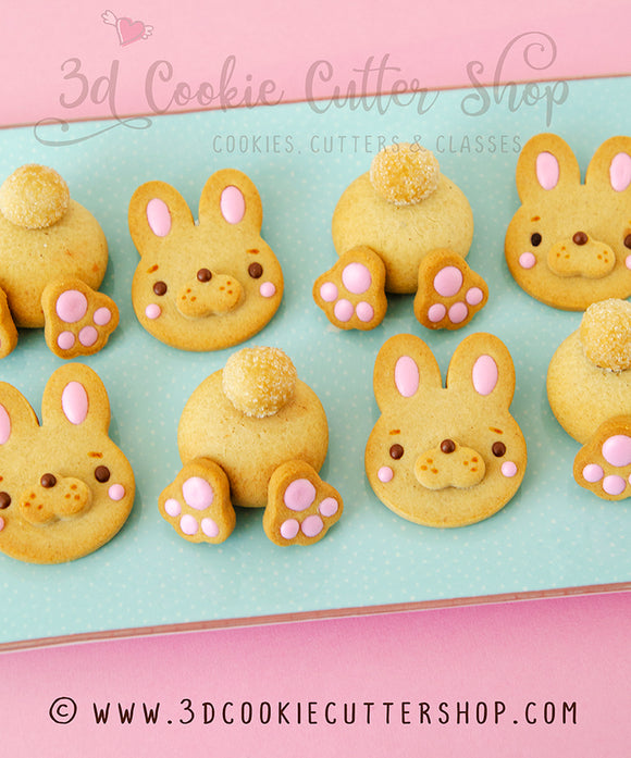 2D Bunny Head & Butt Cookie Cutter Set + COOKIE RECIPE | Easter Gift | Kids Treat | Easter Bunny | Ostern Keksausstecher | Paques Emporte Piece