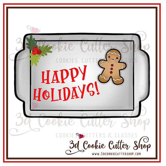 Baking Tray & Micro Heart and Gingerbread Man Cookie Cutter Set | Fondant Cutters | Clay Cutters