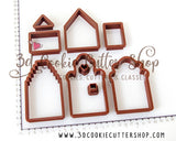 3D Gingerbread Canal House Trio Cookie Cutter Set | Clay Cutters | Fondant Cutters