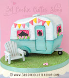 3D Gingerbread Caravan / Camper Cookie Cutter Set | Fondant Cutters | Clay Cutters