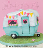 3D Gingerbread Caravan / Camper Cookie Cutter Set | Fondant Cutters | Clay Cutters