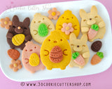 Hugging Chick & Bunny IMPRINT Cookie Cutter Set + COOKIE RECIPE | Biscuit - Fondant Cutters