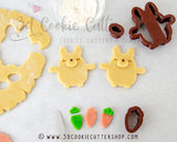 Hugging Chick & Bunny IMPRINT Cookie Cutter Set + COOKIE RECIPE | Biscuit - Fondant Cutters