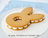 Easter Bunny Cream Tart Cookie Cutter | Bunny Cookie Cake Cutter