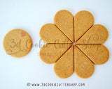 3-in-1 Flower / Heart Platter Cookie Cutter Set | Fondant - Clay - Biscuit Cutters