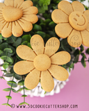 3D Daisy Flower + STAMP Cookie Cutter Set + COOKIE RECIPE | Biscuit - Fondant - Clay Cutters