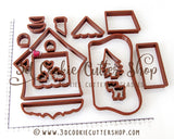 Gingerbread Cuckoo Clock House Cookie Cutter Set