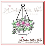 Hanging Flower Basket Cookie Cutter | Clay Cutter | Fondant Cutter