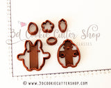 Hugging Chick & Bunny IMPRINT Cookie Cutter Set + COOKIE RECIPE | Biscuit - Fondant Cutters