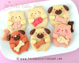 Hugging Dog & Cat IMPRINT Cookie Cutter Set + COOKIE RECIPE | Biscuit - Fondant Cutters