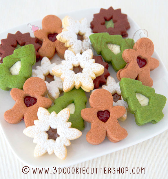 Linzer Christmas Cookies Cutter Set + COOKIE RECIPE | Sandwich Cookies | Christmas Gift | Christmas Baking | Keksausstecher | Emporte Piece