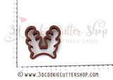 Christmas Reindeer Antlers Cookie Cutter | Fondant Cutter | Cupcake Topper | Cake Topper