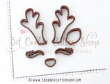 Reindeer Cake Cookie Cutter Set | Biscuit - Fondant Cutters | Reindeer Antlers Cake Topper | Christmas Cake | Gift | Weihnachtsgeschenk