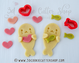 Hugging Seal Cookie Cutter & Stamp Set + COOKIE RECIPE | Biscuit - Fondant - Clay Cutters | Keksausstecher | Emporte Piece