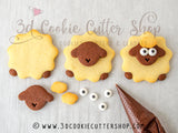 Stacked Sheep Cookie Cutter Set + COOKIE RECIPE | Biscuit - Fondant - Clay Cutters