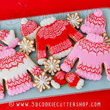 Snow Hat & Glove Cookie Cutter Set | Fondant Cutters | Clay Cutters