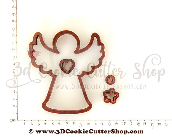 Angel Christmas Ornament Cookie Cutter Set