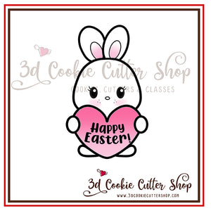 Bunny with Heart Cookie Cutter | Clay Cutter | Fondant Cutter