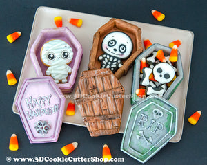 3D Halloween Coffin Cookie Cutter Set
