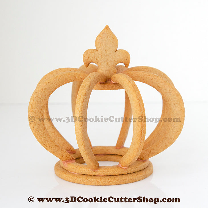 3D Crown Cake Topper Cutter Set Biscuit Fondant Clay Cutters 3D