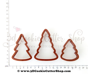 Curved Christmas Tree Trio Cookie Cutter Set