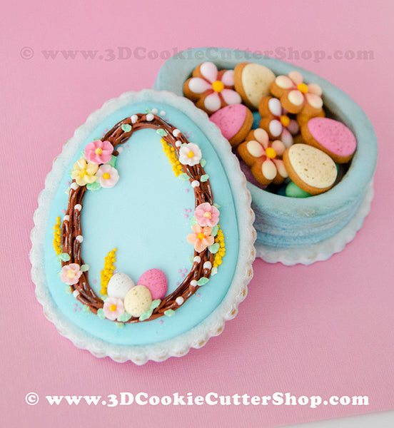 Easter Egg Cookie Box Cookie Cutter Set, Fondant Cutters