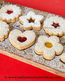 Linzer Cookies Cutter Set + Cookie Recipe | Sandwich Cookie Cutters | Biscuit - Fondant Cutters