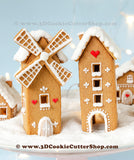 Tiny Gingerbread Mill + Tower Cookie Cutter Set