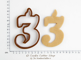Birthday Candle Number Three Cookie Cutter