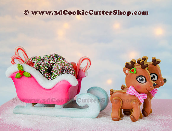 Reindeer Head Cookie Cutter – 3D Cookie Cutter Shop