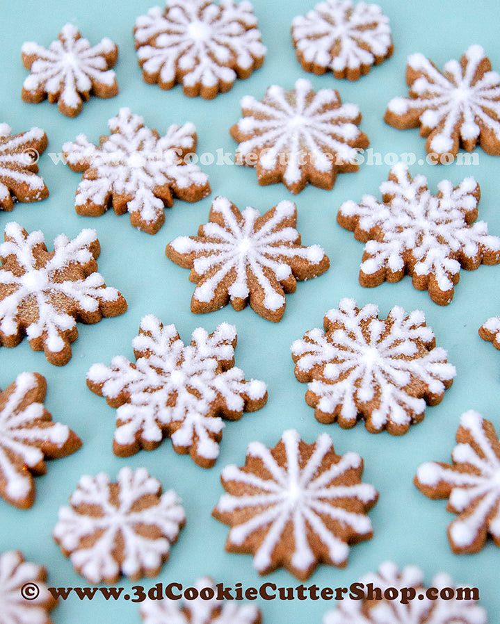IBILI - Set Di 3 Stampi Per Biscotti A Forma Di Fiocco Di Neve, Con Espulsore, Bianco