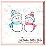 Snowman Couple Cookie Cutter Set