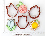 Spring Flower Trio Cookie Cutter Set