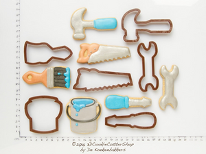 Tools & Paint Mini Cookie Cutter Set