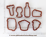 Wine Time Cookie Cutter Set