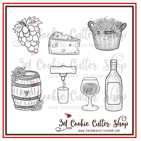 Wine Time Cookie Cutter Set