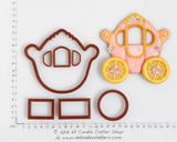 3D Princess Carriage Cookie Cutter Set