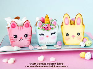 3D Animals Cookie Box Cutter Set | Kids treats Box | Clay Cutters | Fondant Cutters