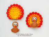 3D Turkey (frontview) Cookie Cutter Set