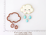 Cloud & Raindrops Cookie Cutter